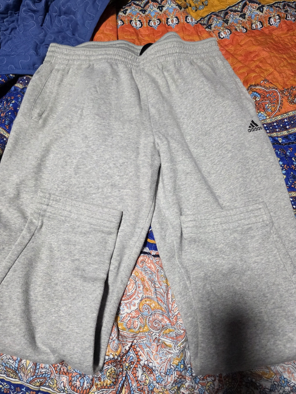 adidas Light Gray Sweatpants with Logo